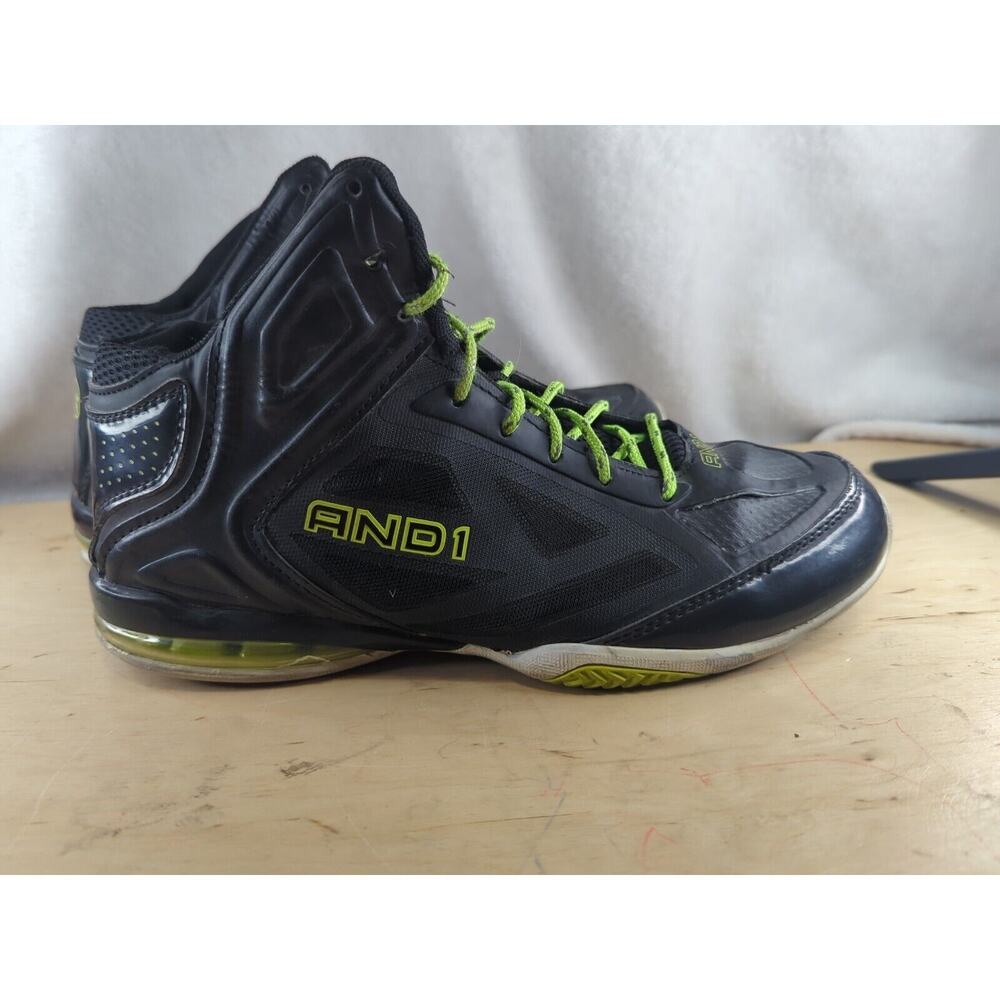 And1 Playoff Black Mid-rise Athletic Shoes Non Marking Lace Up Sneakers Mens 10 - Picture 5 of 11